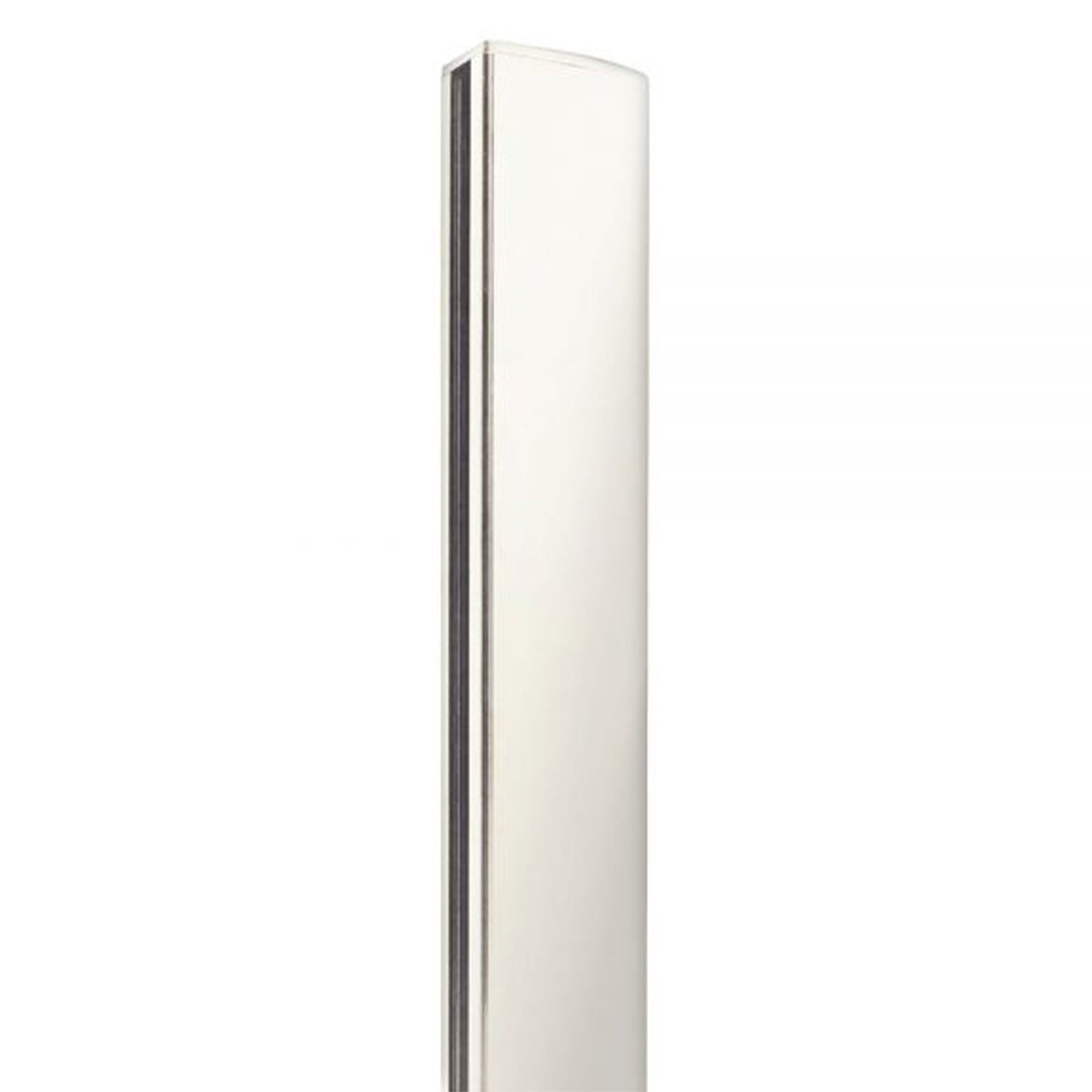 Stratco Quick Screen 95 Inch 2 Way Aluminum Fence Panel Post, White (2 Pack)