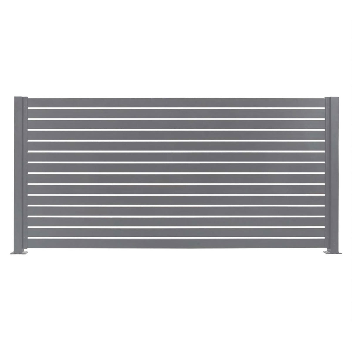 Stratco 71 x 94" and 71 x 39" Aluminum Quick Screen Slat Gate Fencing, Gray