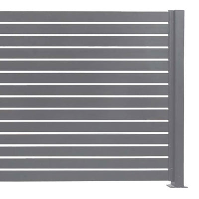 Stratco 71 x 94" and 71 x 39" Aluminum Quick Screen Slat Gate Fencing, Gray