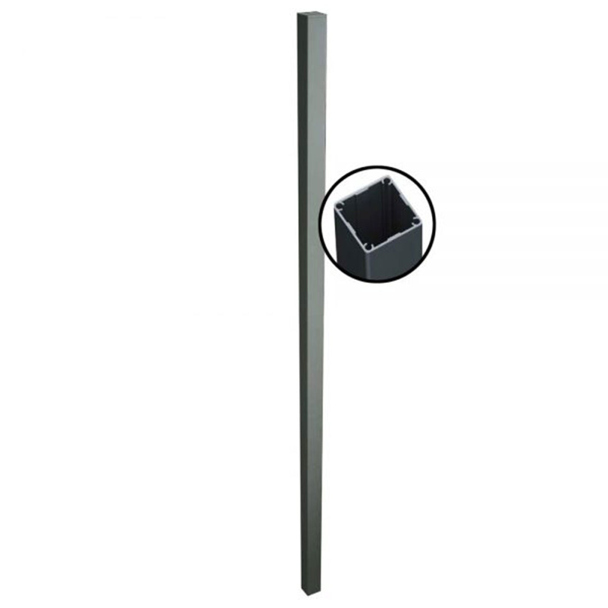 Stratco 71 x 94" Slat Gate Fencing, Gray, w/ 95" 1 Way Fence Post, Gray, 2 Pack