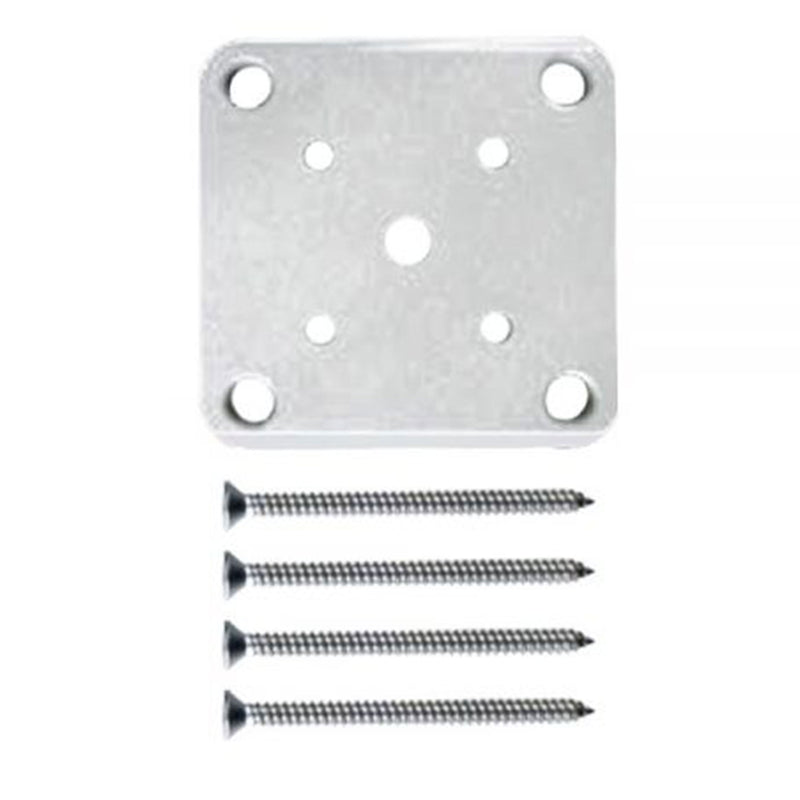 Stratco Quick Screen Slat Fencing Aluminum Base Plate Kit with 4 Screws, White