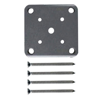 Stratco 71 x 94" Slat Gate Fencing, Gray, and Base Plate Kit with 4 Screws, Gray