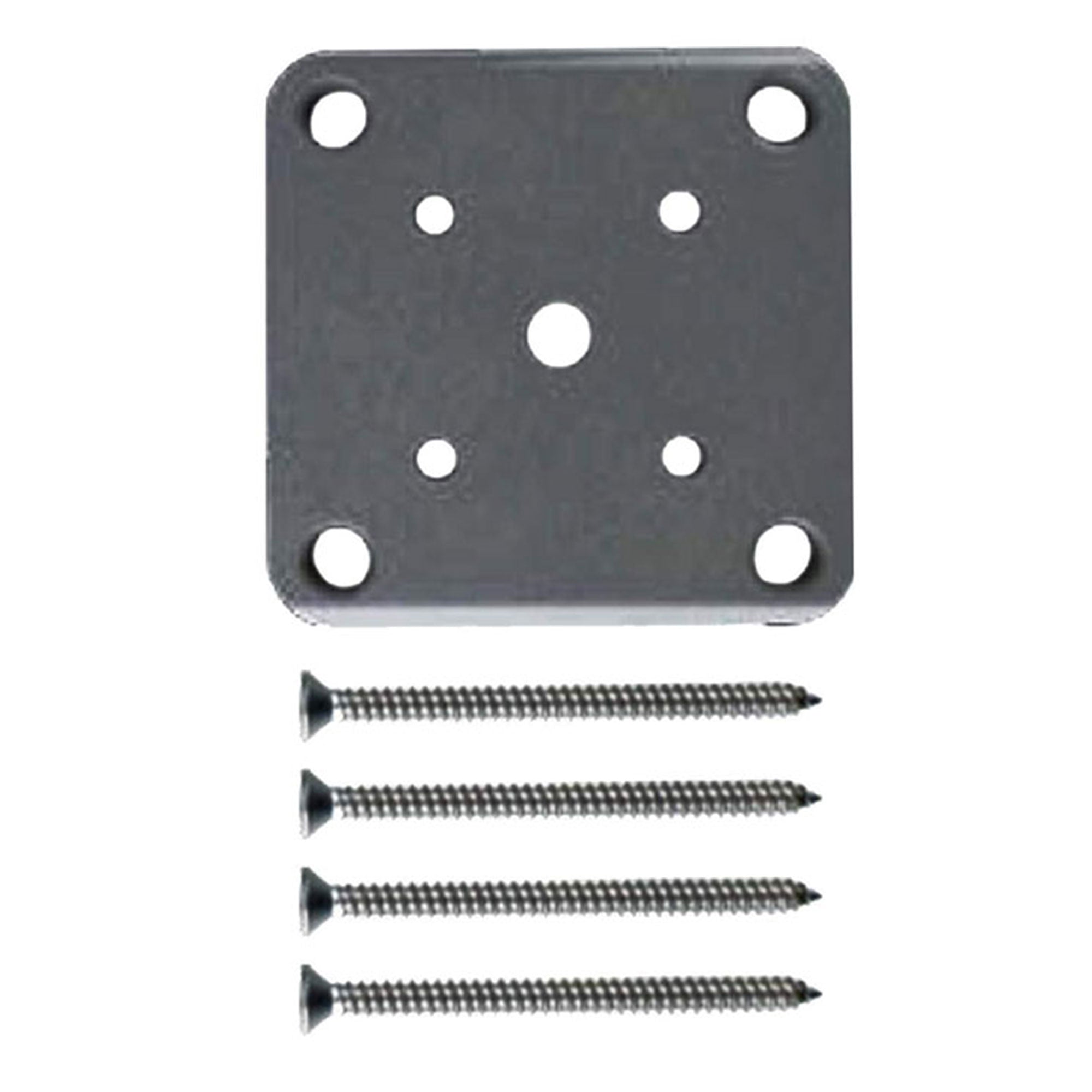Stratco Quick Screen Slat Fencing Aluminum Base Plate Kit with 4 Screws, Gray