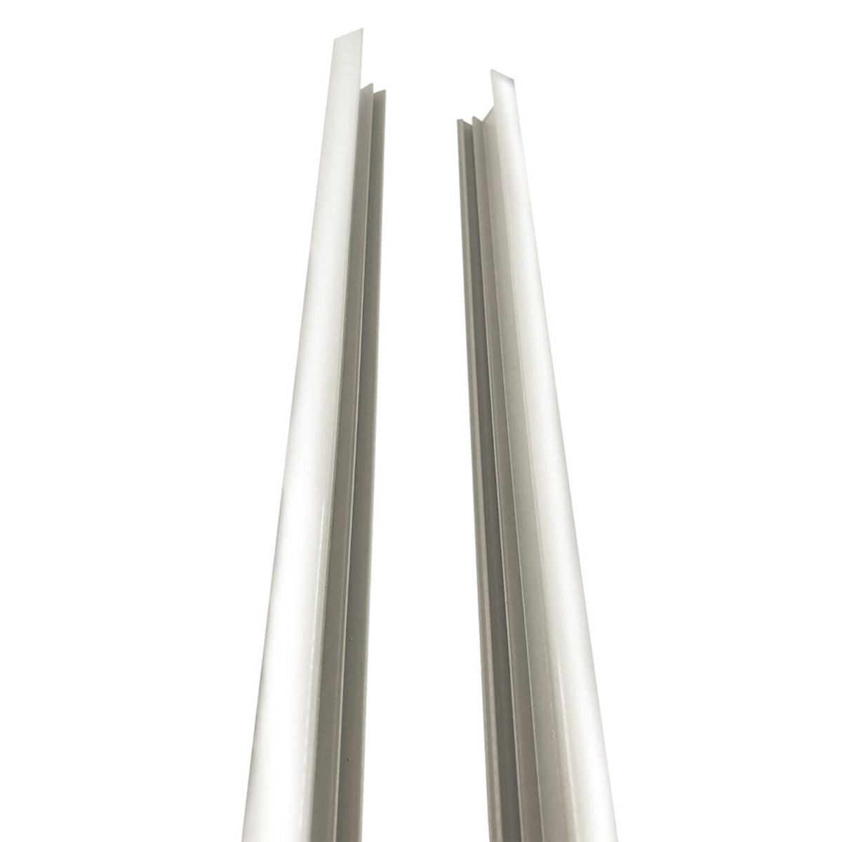 Stratco 8 x 6 Ft Slat Fence System, White, w/ 6 Ft Slat Fencing, White (2 Pack)