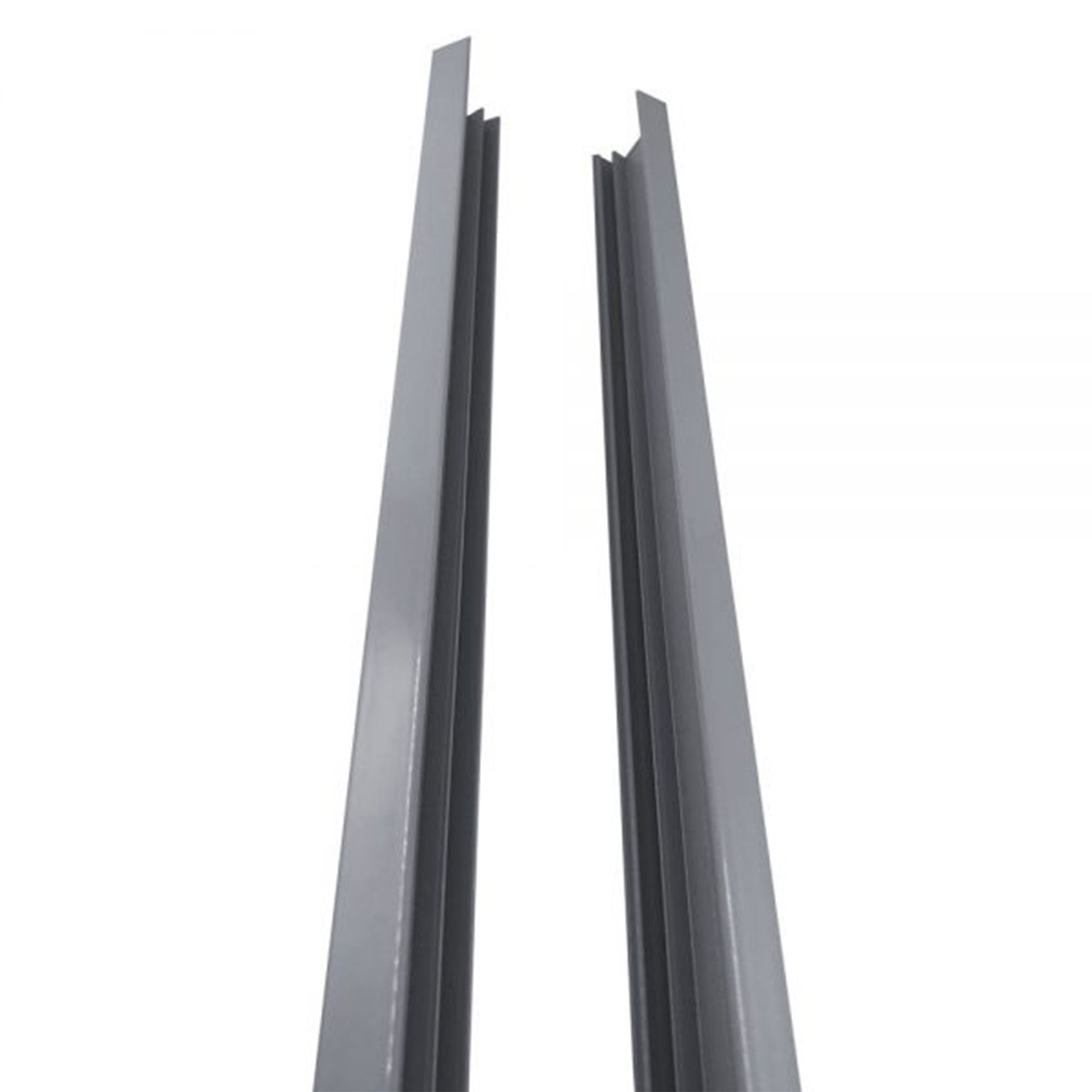 Stratco 71 x 94" Slat Gate Fencing, Gray, w/ 6 Foot Slat Fencing, Gray (2 Pack)