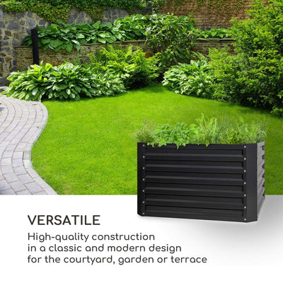 Blumfeldt 22x9x39" Outdoor Galvanized Steel Metal Raised Garden Bed (For Parts) - VMInnovations