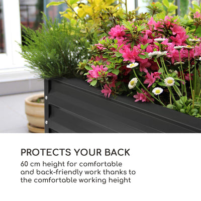 Blumfeldt 22x9x39" Outdoor Galvanized Steel Metal Raised Garden Bed (For Parts) - VMInnovations