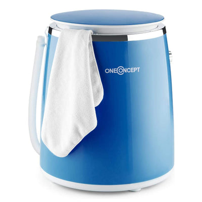 OneConcept Ecowash Pico Portable Compact Mini Top Loading Washing Machine, Blue