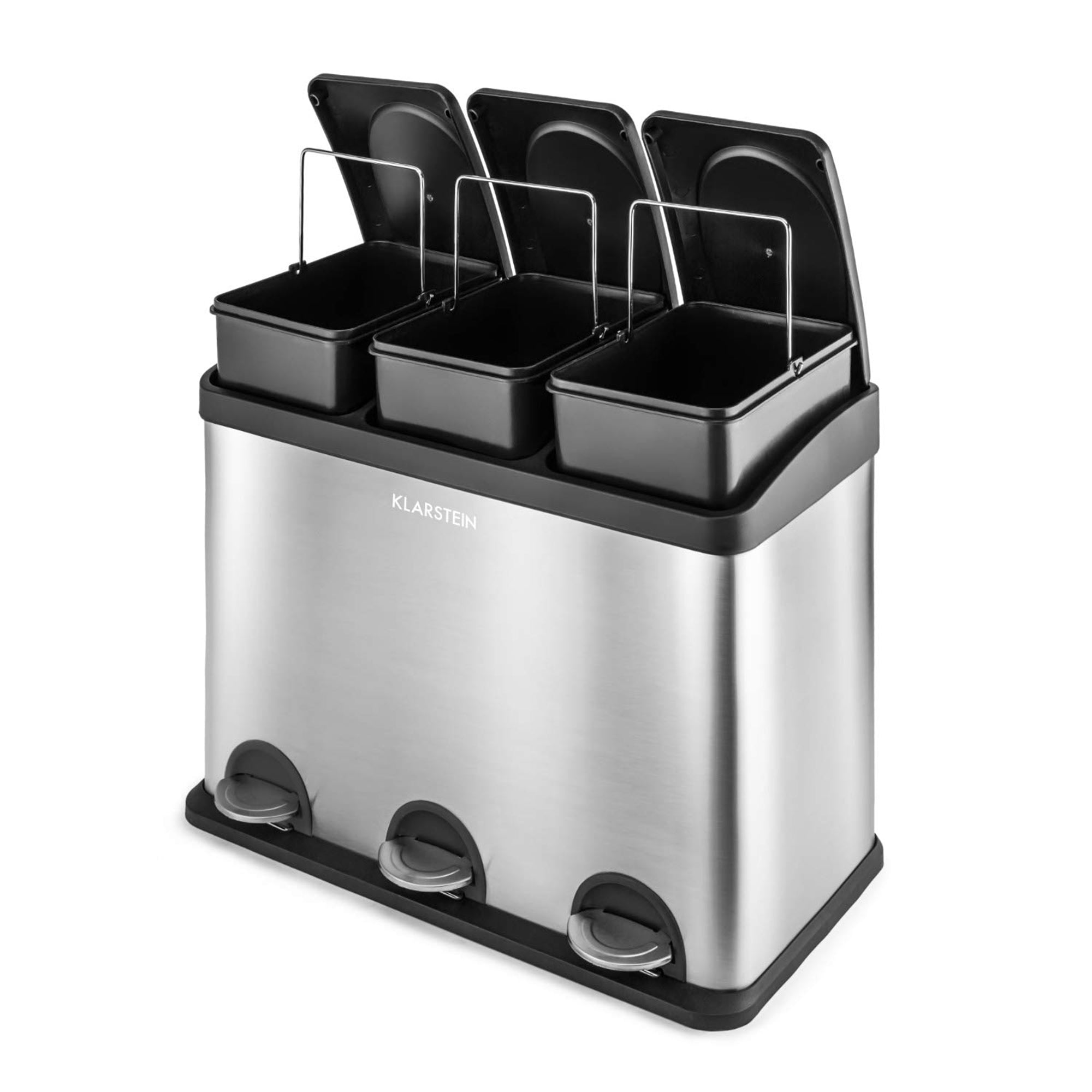 Klarstein Okosystem Mini Waste Separator with 3 Bins and Foot Pedals (Used) - VMInnovations