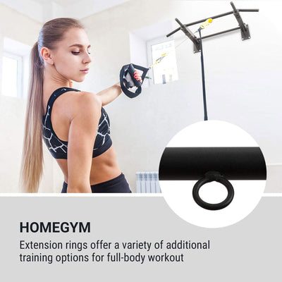 Klarfit Pro Multi Grip Powder Coated Steel Hanging Wall Mount Pull Up Bar, Black - VMInnovations