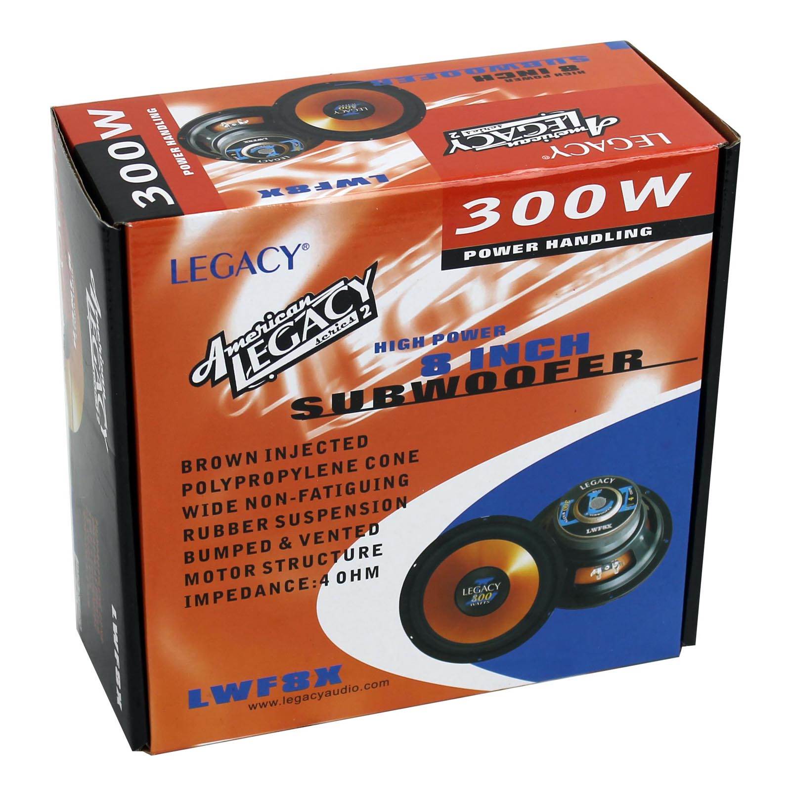 2) New LEGACY LWF8X 8" 600 WATT Car Audio Subwoofers Subs Power Woofers 4 Ohm