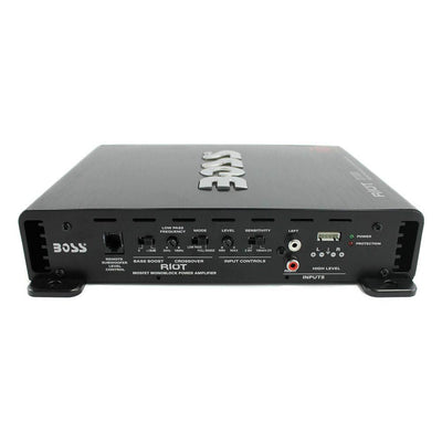 Boss Riot 1100 W Monoblock Class A/B Car Audio Amplifier+Bass Remote (Open Box)