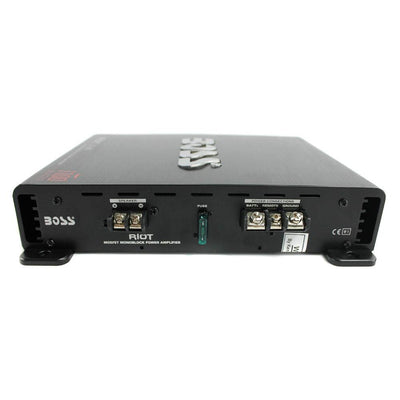 Boss Audio R1100M Riot 1100W Monoblock A/B Car Audio Amplifier and Bass Remote