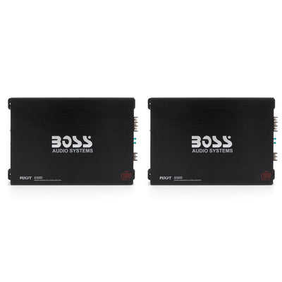 Boss Audio R2000M 2000W Riot Monoblock Car Audio MOSFET Power Amplifier (2 Pack)