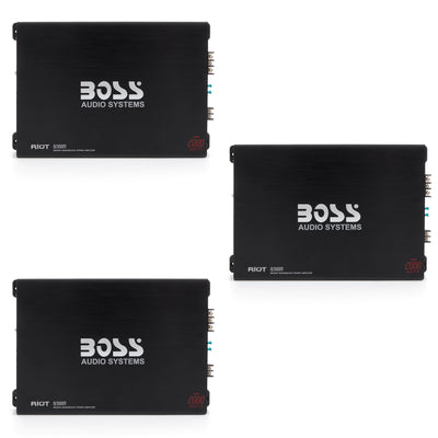Boss Audio 2000W Riot Monoblock Car Audio MOSFET Power Amplifier Mono (3 Pack)