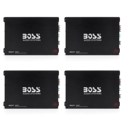 Boss Audio 2000W Riot Monoblock Car Audio MOSFET Power Amplifier Mono (4 Pack)