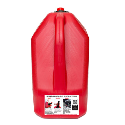 Midwest Can Company Pro Line 5 Gal Gasoline Can Container w/ Spout, Red (4 Pack)