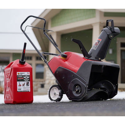 Midwest Can Company Military Style Gas Can with Quick Flow Spout, 5 Gallons, Red - VMInnovations