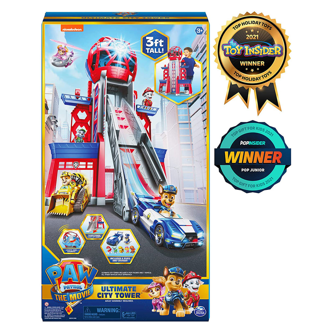 Spin Master Paw Patrol 3' Transforming Adventure City Headquarters Tower, 3 & Up