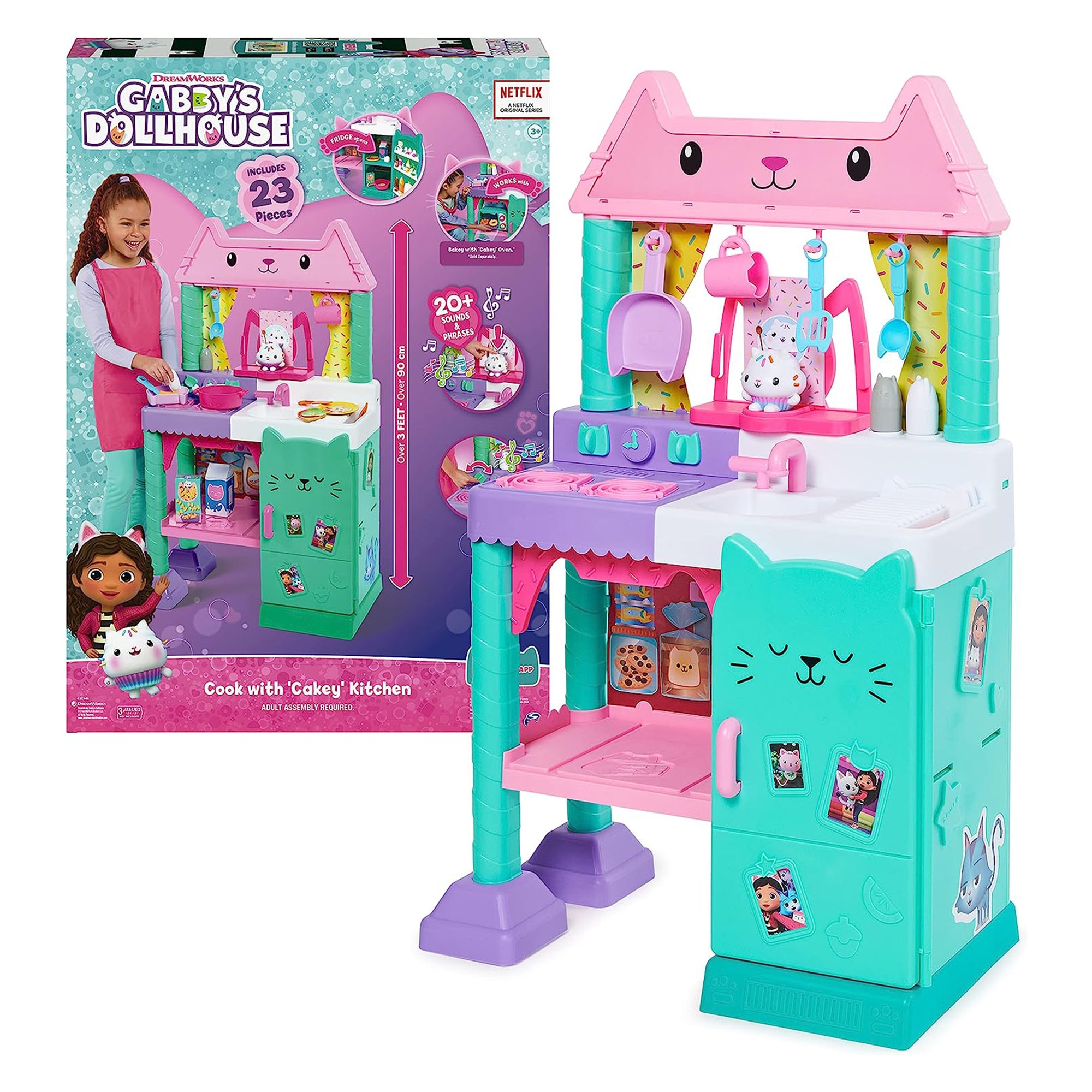 Spin Master Gabby's Dollhouse Kitchen w/Accessories & Play Food(For Parts) - VMInnovations