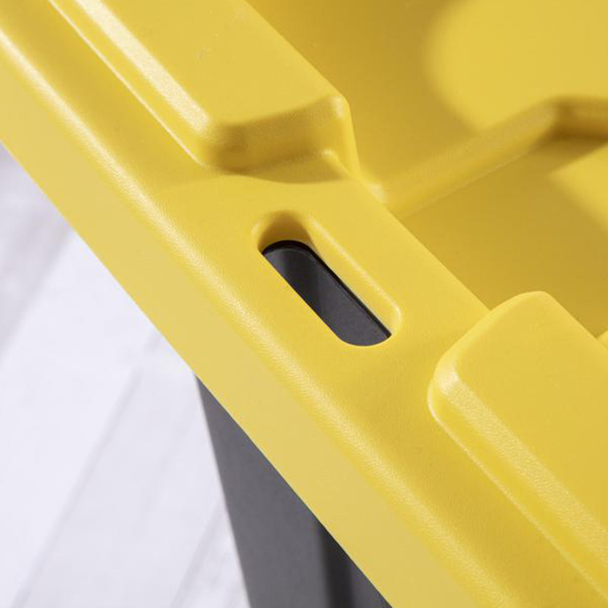 Sterilite 15 Gal Industrial Storage Tote w/ Latching Lid, Black/Yellow (18 Pack)