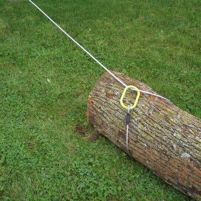 Timber Tuff 15 Ft ATV UTV Log Choker Cable w/ Tow Rings & Probe Stake (Used)