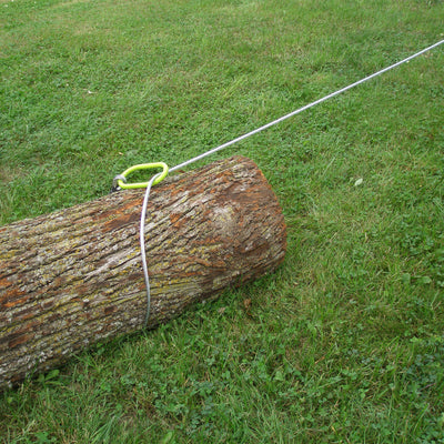Timber Tuff TMW-48 15 Foot ATV UTV Log Choker Cable with Tow Rings & Probe Stake