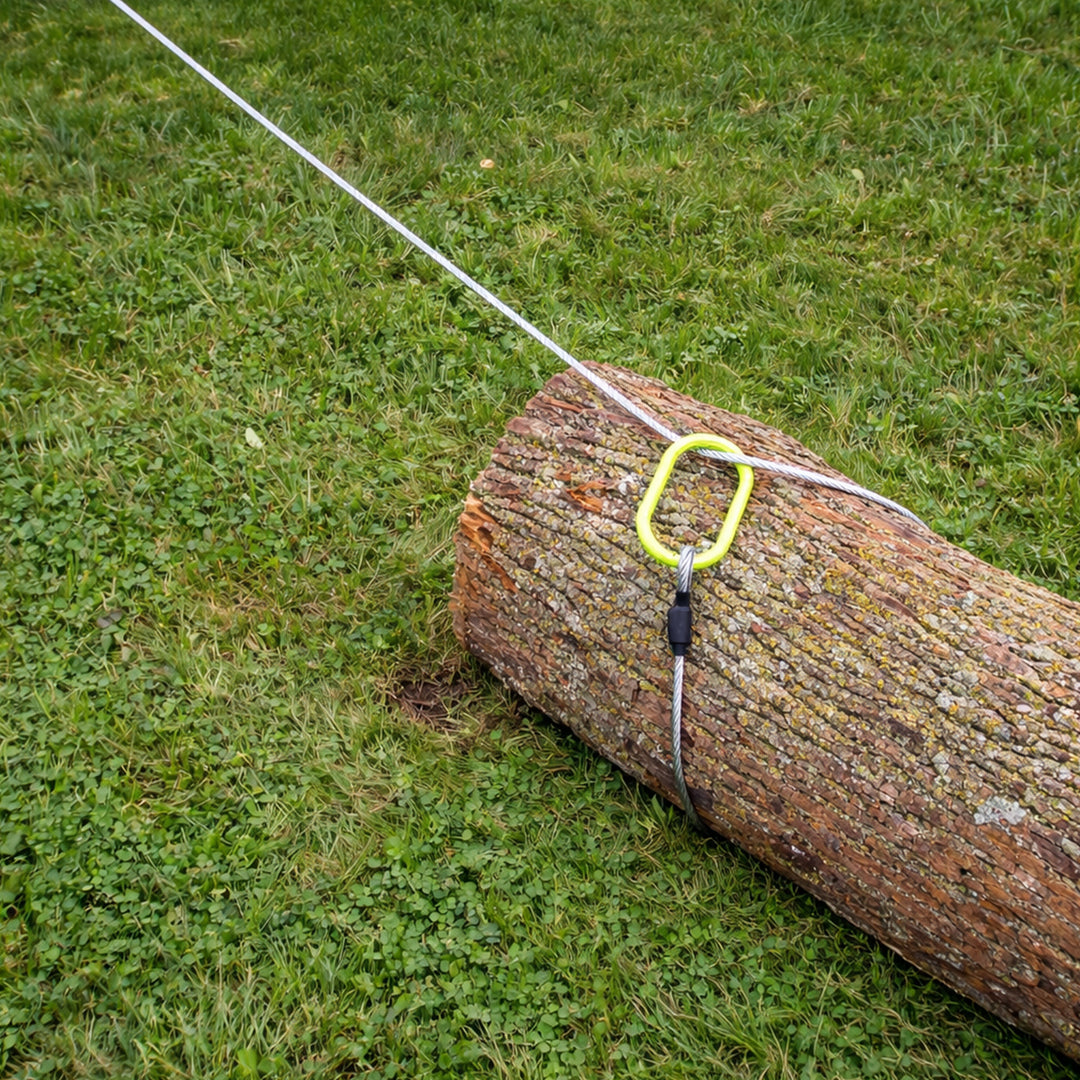 Timber Tuff TMW-48 15 Foot ATV UTV Log Choker Cable with Tow Rings & Probe Stake - VMInnovations