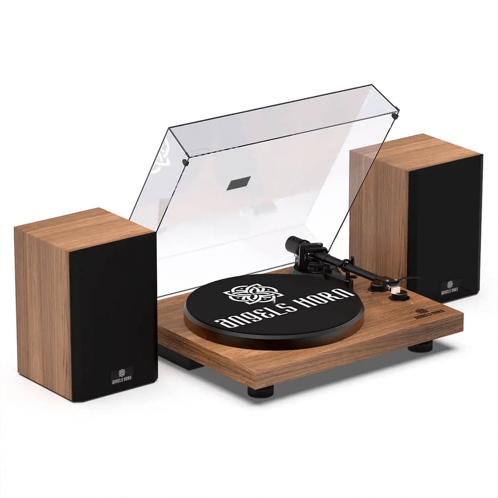 Angels Horn Vinyl Record Player w/ Speakers & Phono Preamp (For Parts) - VMInnovations