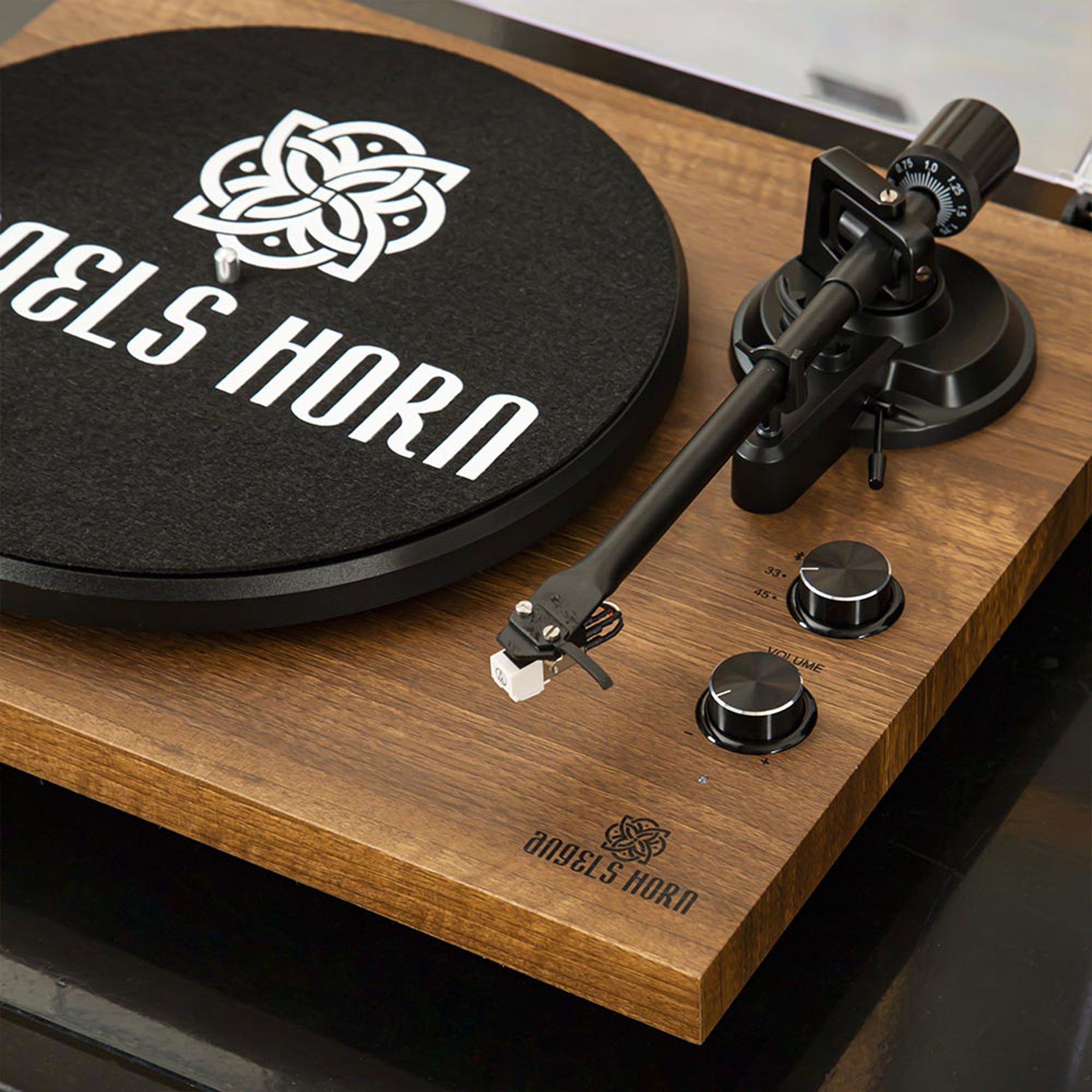 Angels Horn Vinyl Record Player w/ Speakers & Phono Preamp (For Parts) - VMInnovations