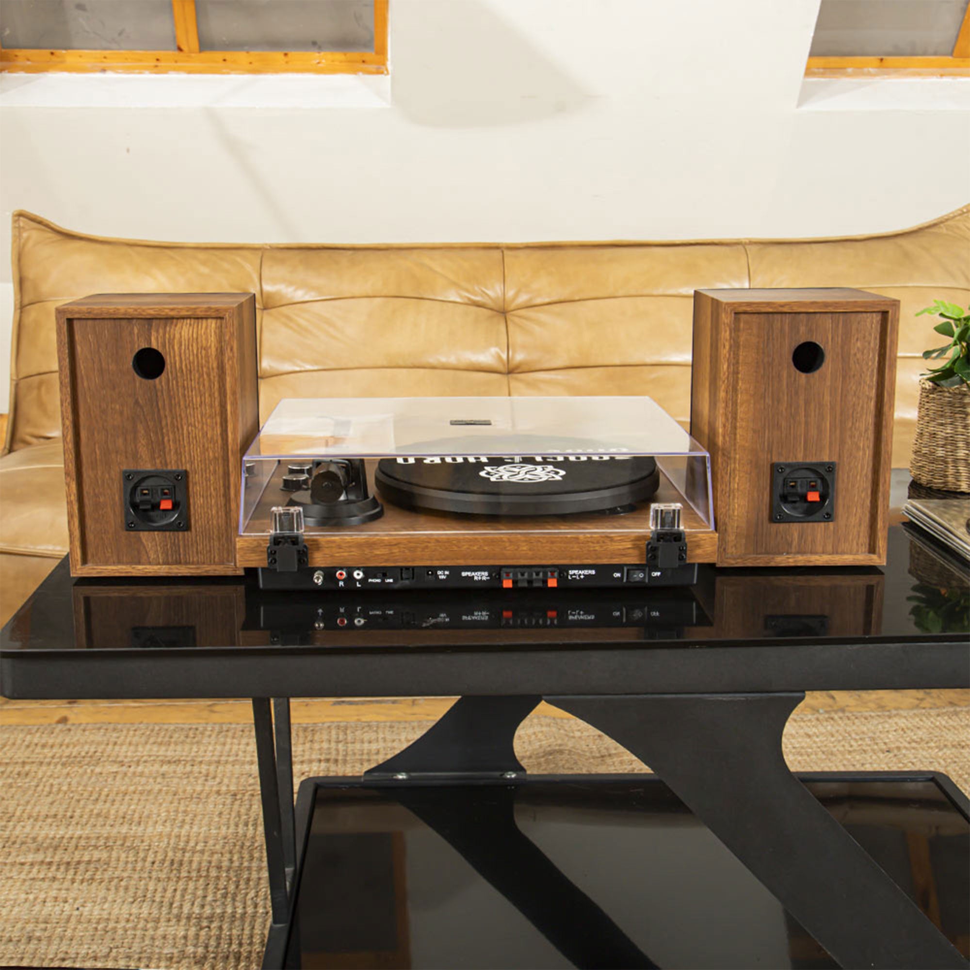Angels Horn Vinyl Record Player w/ Speakers & Phono Preamp (For Parts) - VMInnovations