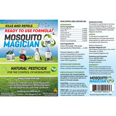 Mosquito Magician Battery Sprayer w/ 2 Gallons Natural Mosquito Killer Repellent