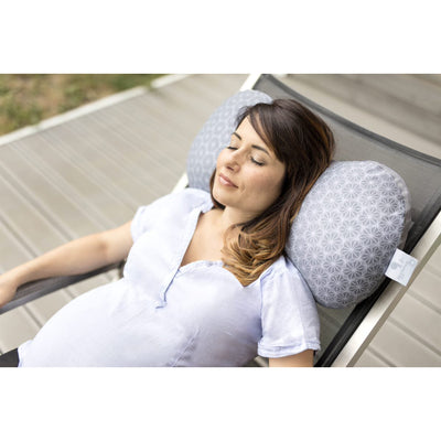 Babymoov Mom and Baby Sleep Aid Leg Support Nursing Pillow, Grey Polka Dots - VMInnovations