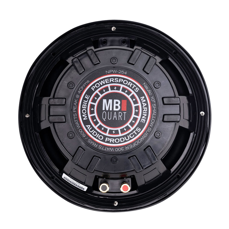 MB Quart NPW-254 Nautic Premium 10" 600W 4 Ohm Shallow Subwoofer Boat Speaker