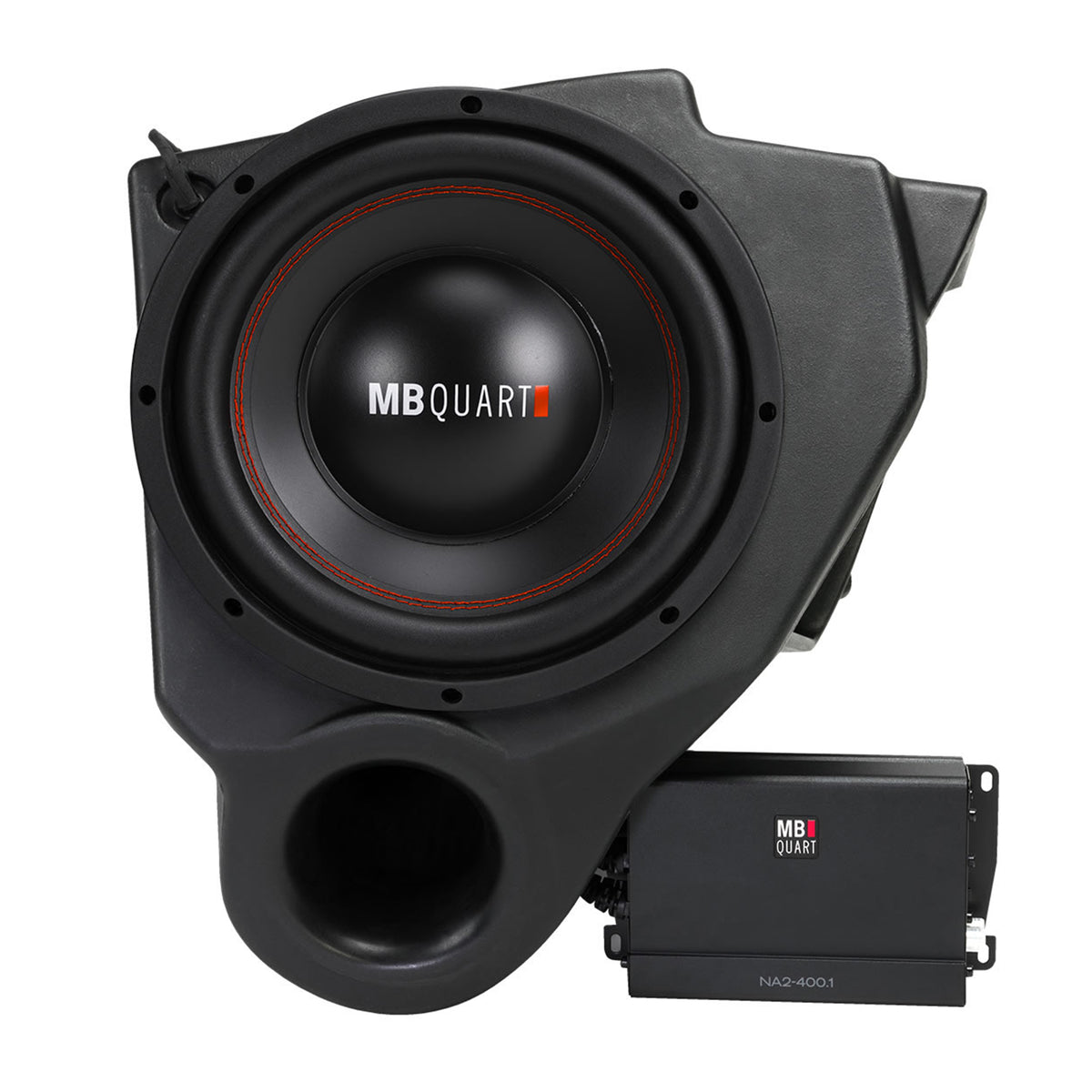 MB Quart STAGE 2 Polaris RZR Subwoofer System & QUBThree Bluetooth Speaker, Red