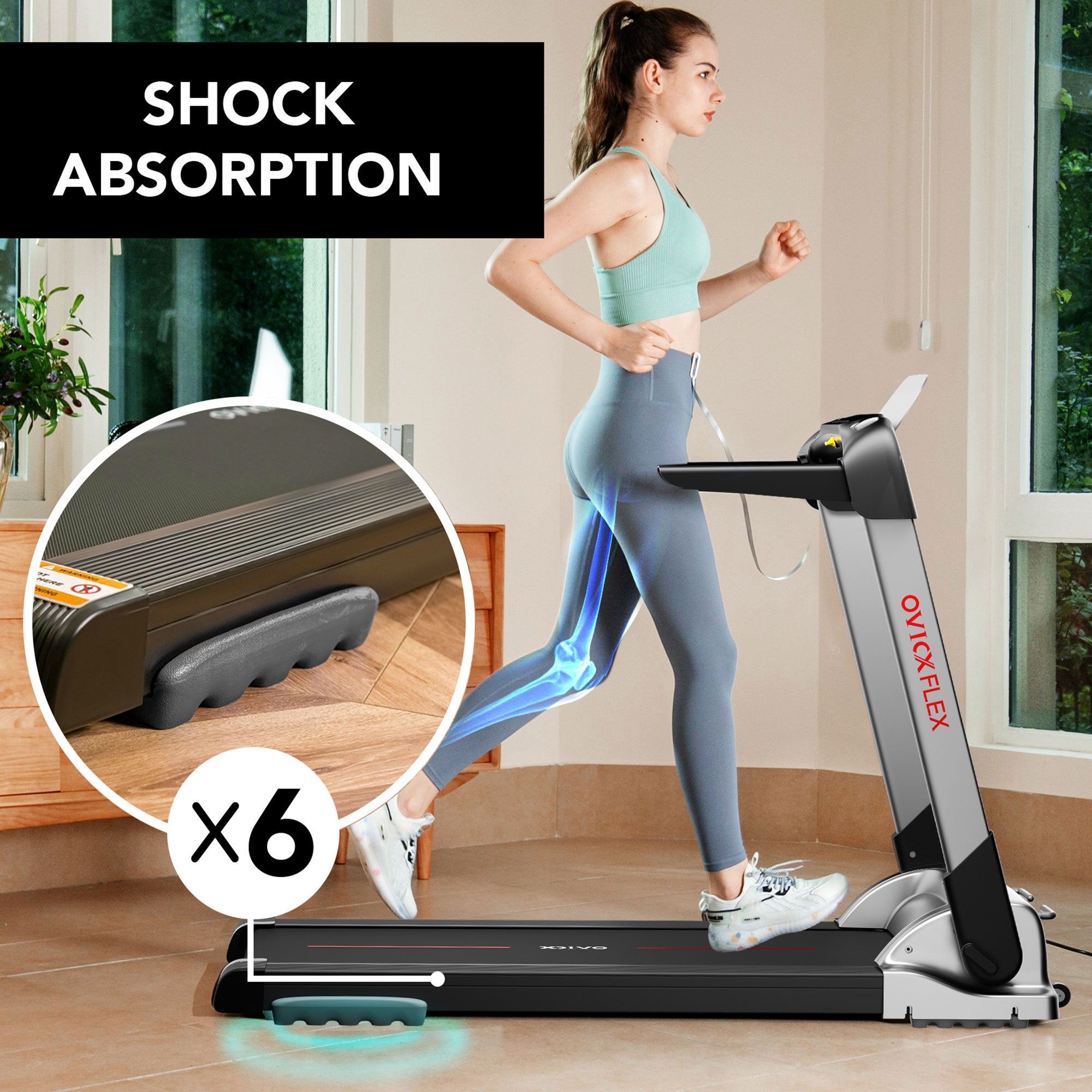 Quiet Portable Folding Flex Treadmill w/ Bluetooth & Fitness Tracking App (Used) - VMInnovations