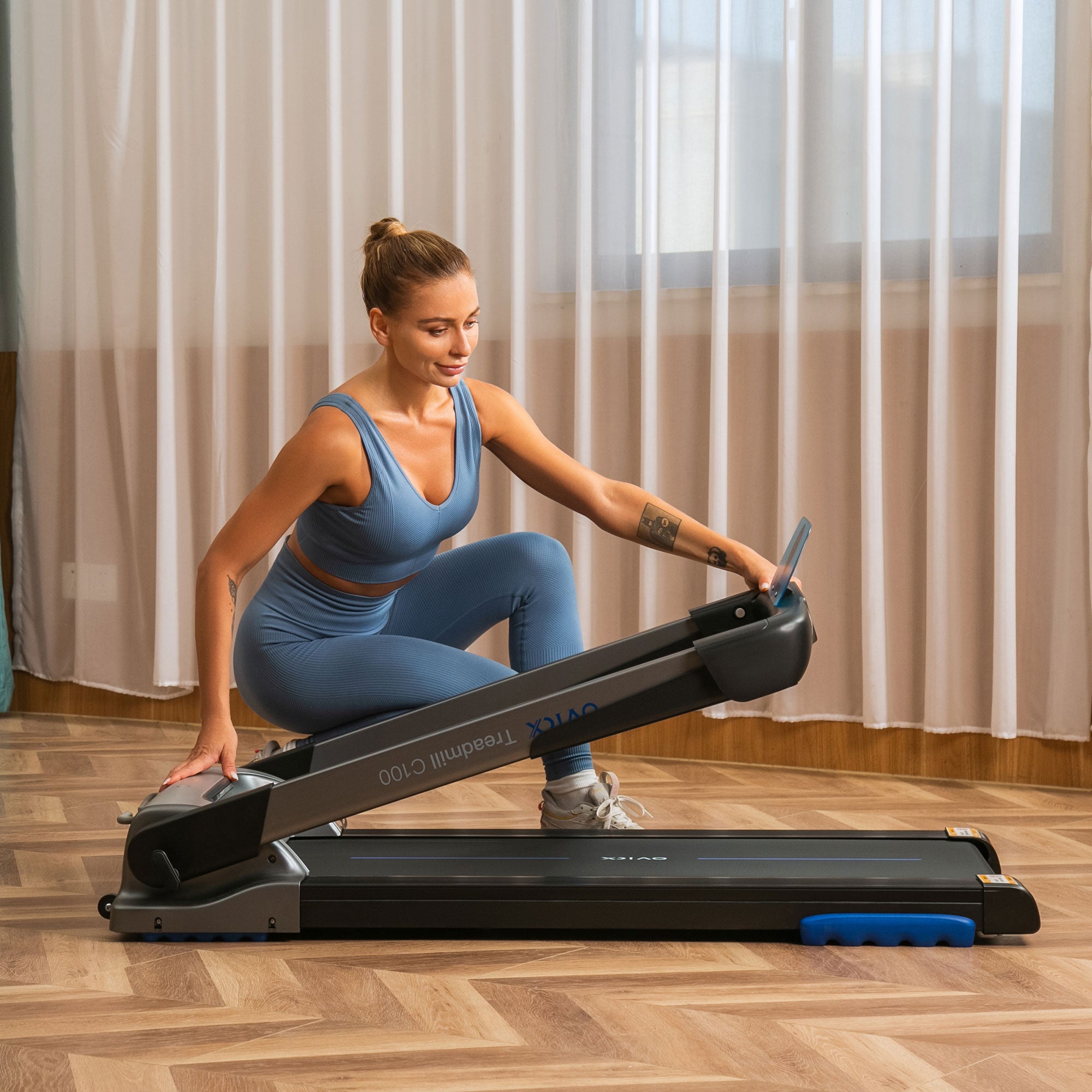 Portable Foldable Home Treadmill w/ Bluetooth & Fitness Tracking App (Used) - VMInnovations