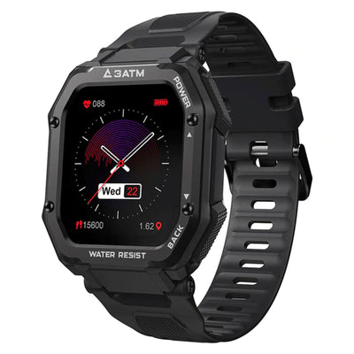 KOSPET ROCK Rugged Waterproof Smartwatch with 1.69 Inch Display Screen, Black