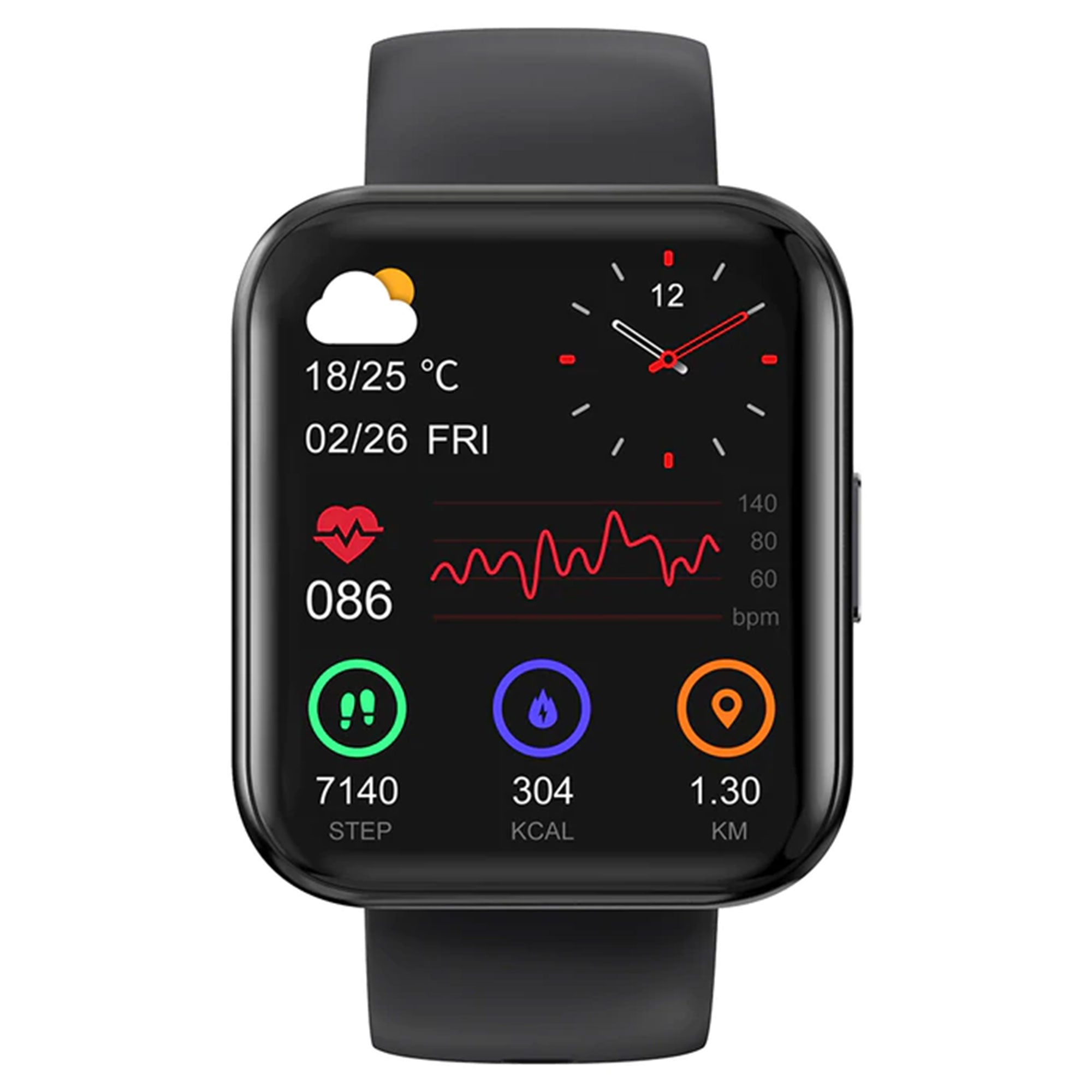KOSPET MAGIC 3 Bluetooth IP68 Waterproof Smartwatch w/ 24 Hour Tracking, Black