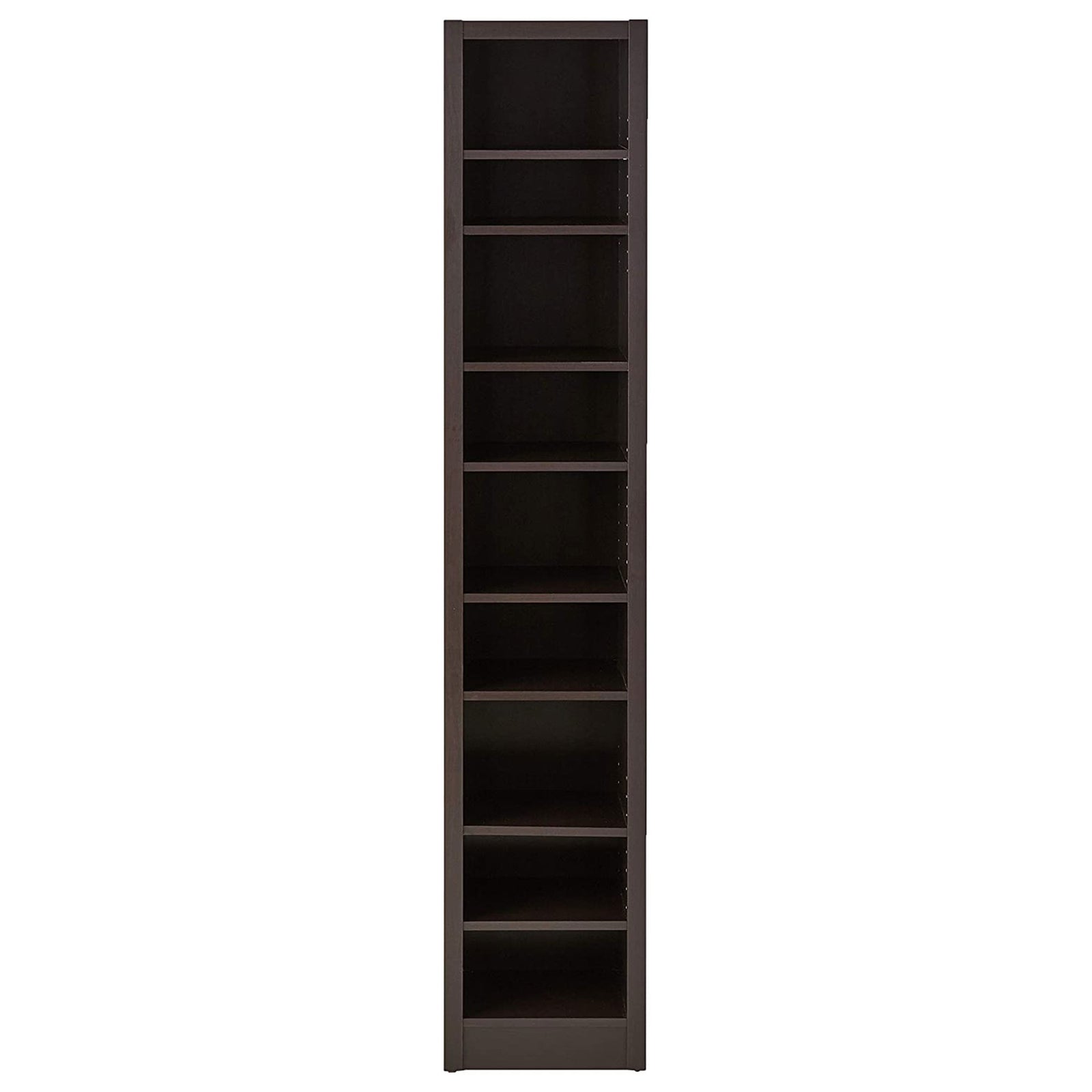 Coaster Home Furnishings 9-Shelf Narrow Wooden Bookcase, Cappuccino (Open Box) - VMInnovations