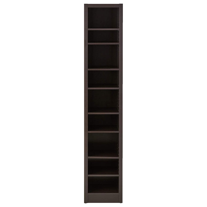 Coaster Home Furnishings 9-Shelf Narrow Wooden Bookcase, Cappuccino (Used)