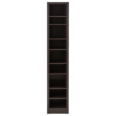 Coaster Home Furnishings 9-Shelf Narrow Wooden Bookcase, Cappuccino (Open Box)