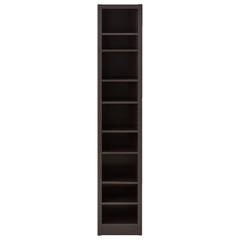 Coaster Home Furnishings 9-Shelf Narrow Wooden Bookcase, Cappuccino (Open Box)