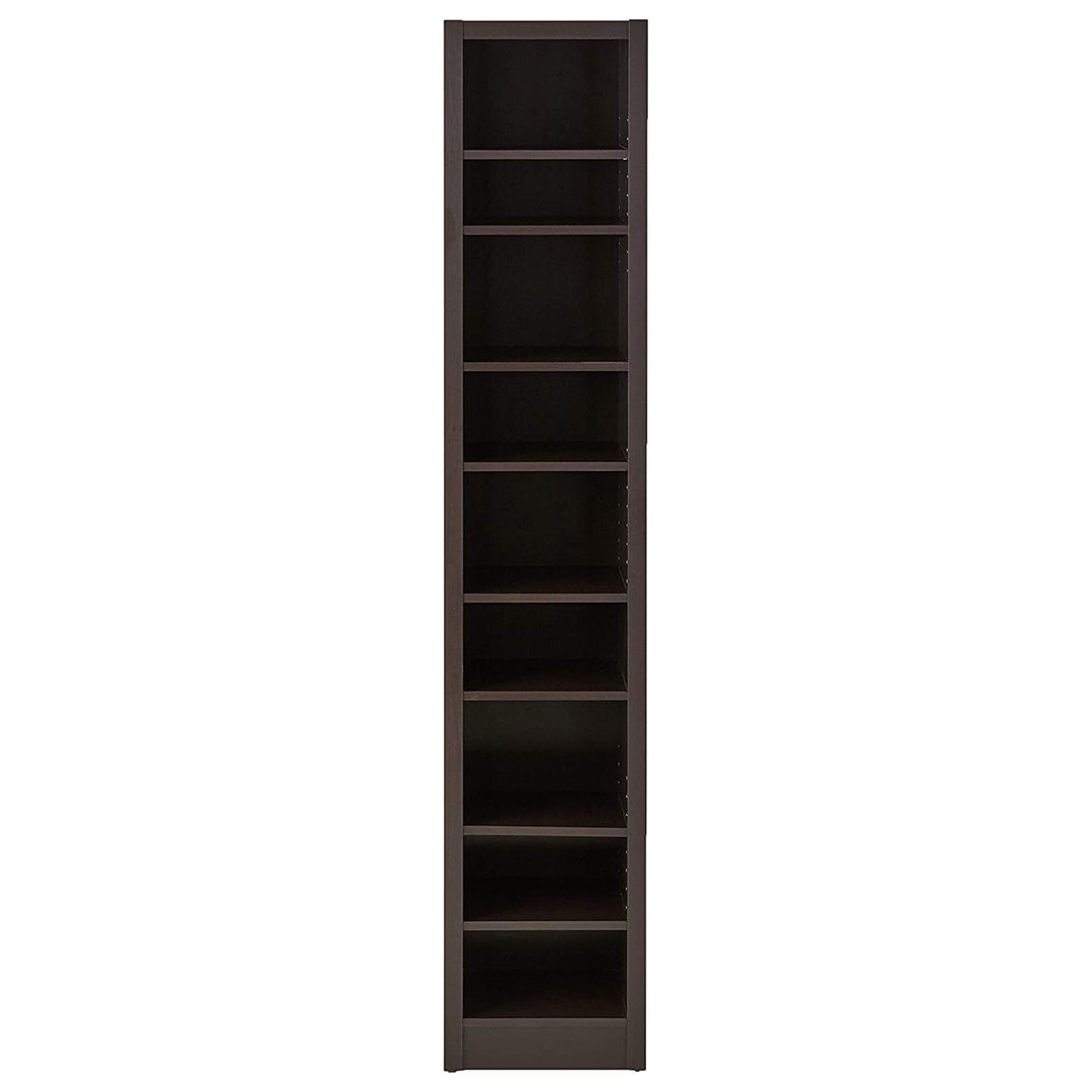 Coaster Home Furnishings 9-Shelf Narrow Wooden Bookcase, Cappuccino (Used)
