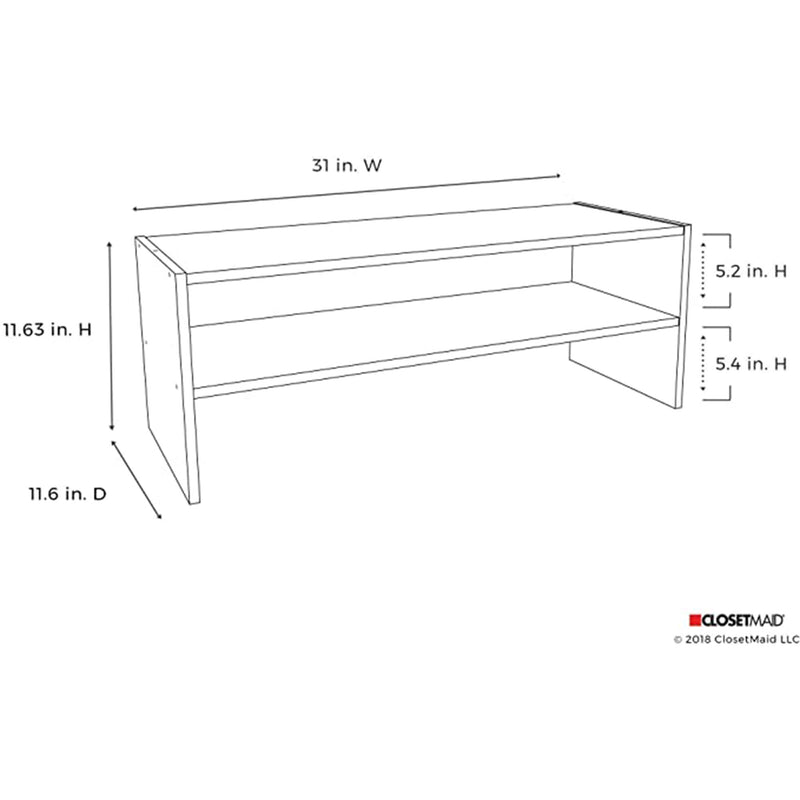 ClosetMaid 31-Inch Wide Horizontal Stackable Organizer, Espresso (For Parts)