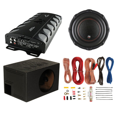 AudioPipe Amplifier, Subwoofer, QPower 12 In Enclosure, & Soundstorm Wiring Kit - VMInnovations