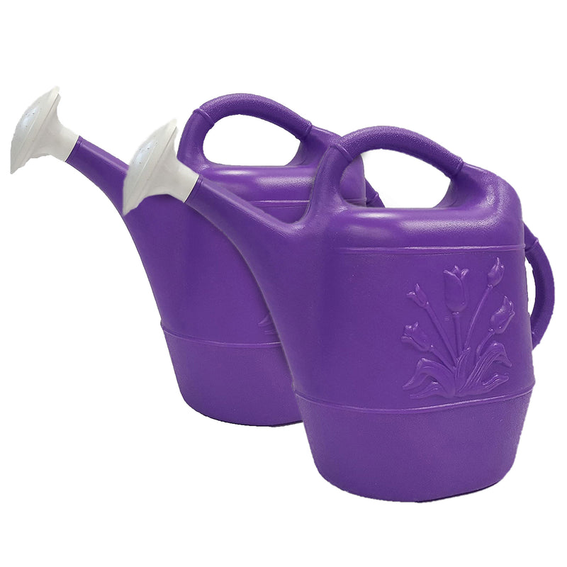 Union Products 63068 Indoor/Outdoor 2 Gallon Plant Watering Can, Purple (2 Pack)
