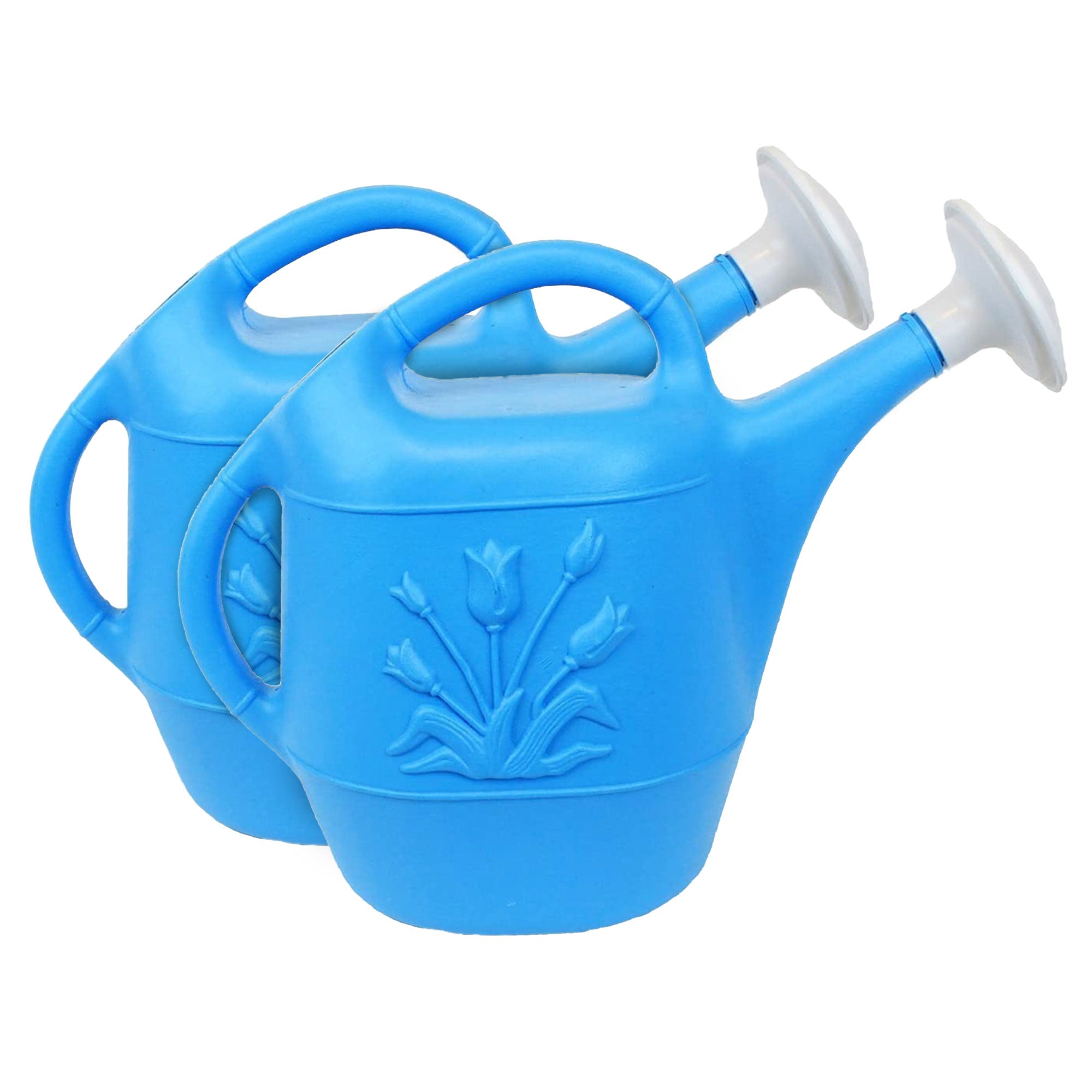 Union Products Plants & Garden 2 Gal Plastic Watering Can, Caribbean Blue, 2 Ct