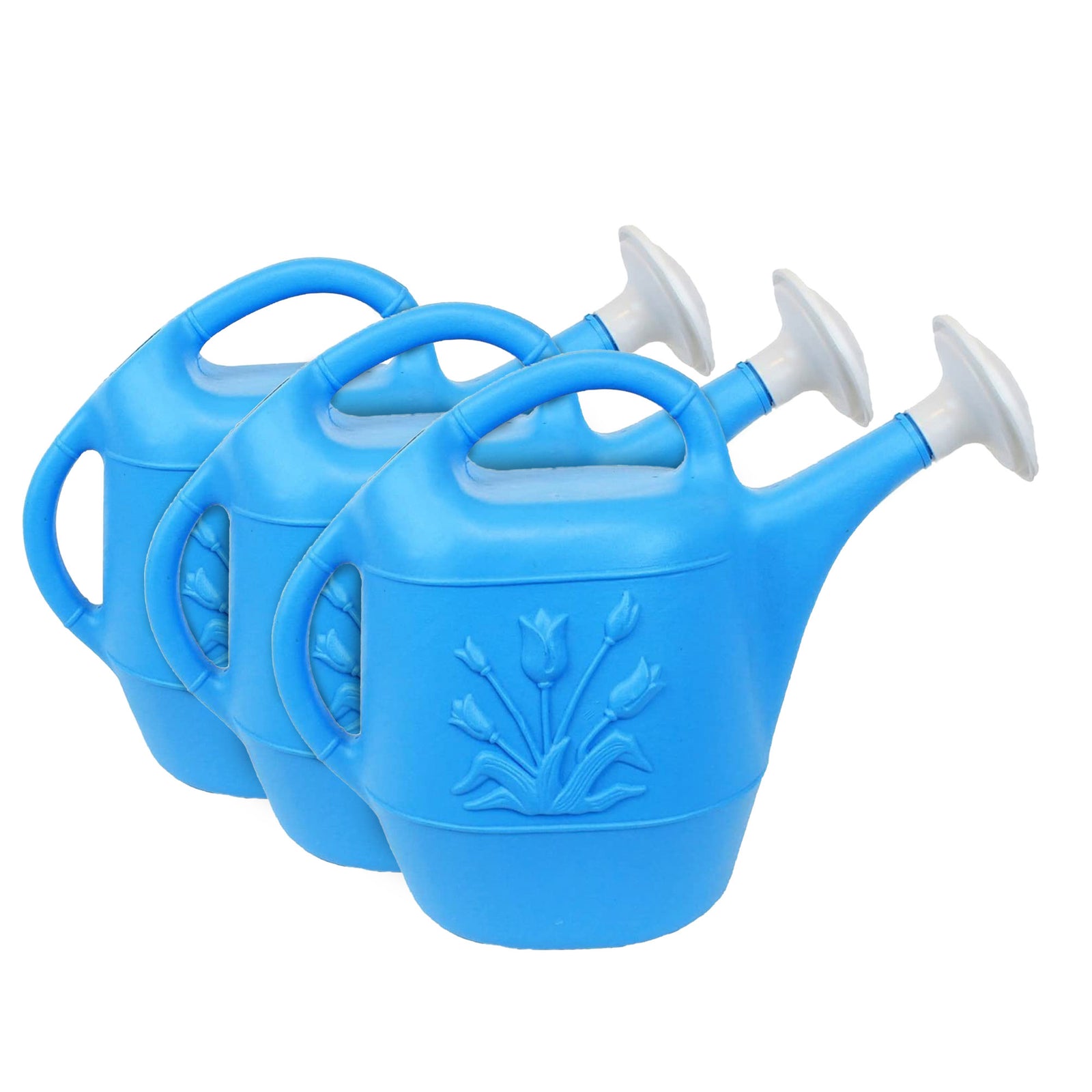 Union Products Plants & Garden 2 Gal Plastic Watering Can, Caribbean Blue, 3 Ct - VMInnovations