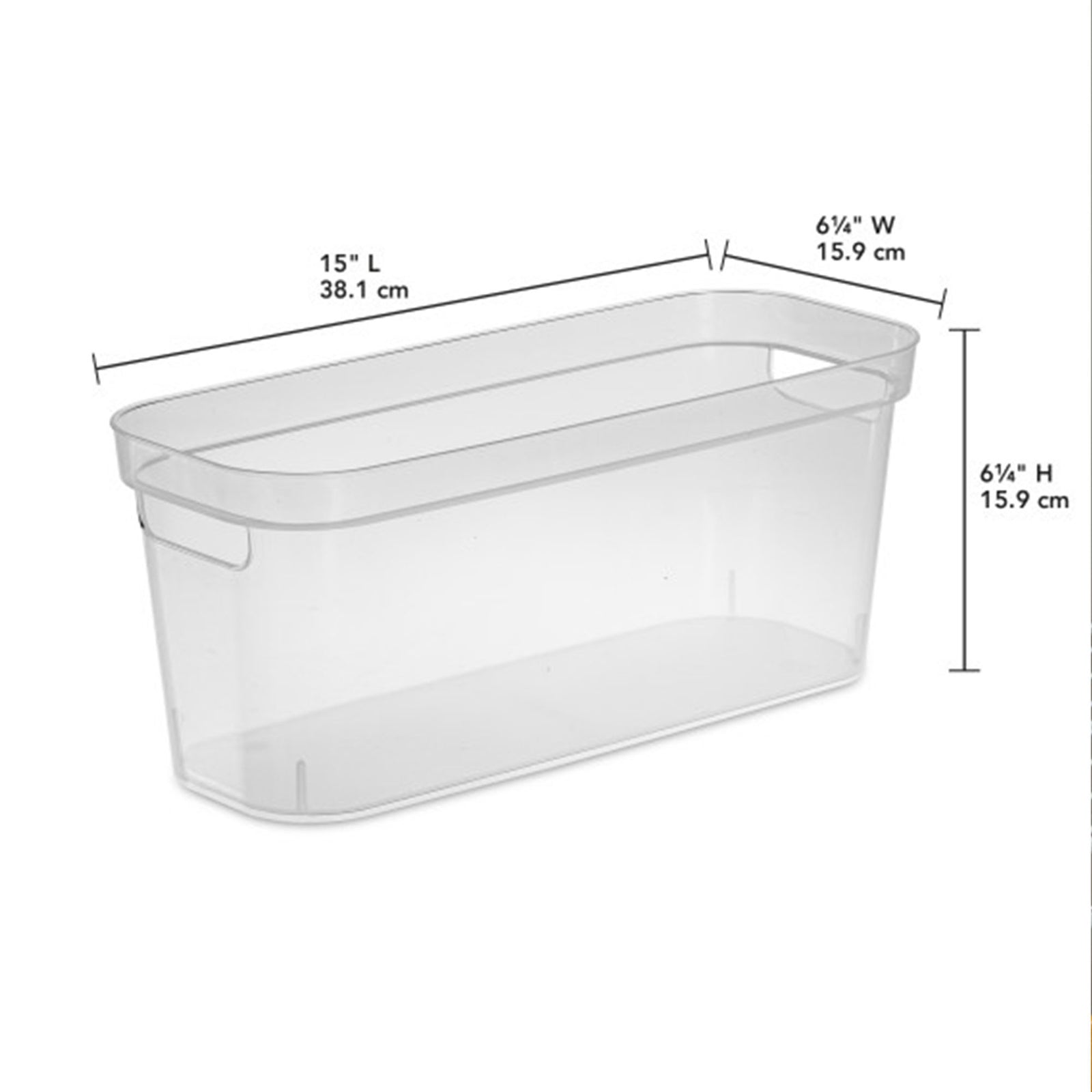 Sterilite 6.25x6.25x15 In Narrow Storage Bin w/ Carry Handles, Clear (24 Pack) - VMInnovations